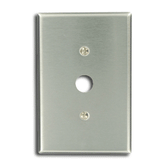 Leviton 84137-40 1-Gang .625 Inch Hole Oversized Stainless Steel Telephone/Cable Wallplate